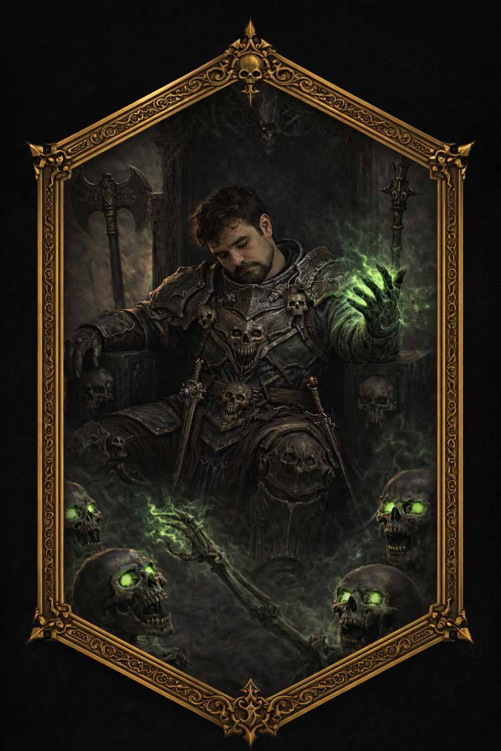 Dark knight character portrait